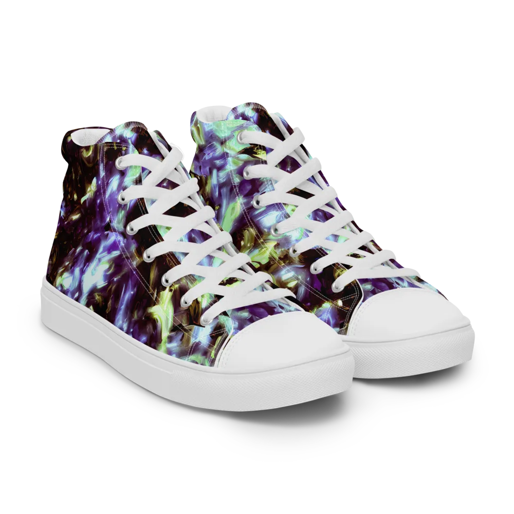 Aurora Molten on Women's High Top Canvas Shoes — Right Front