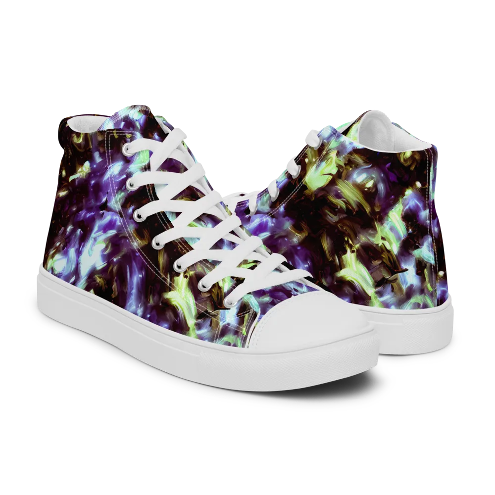 Aurora Molten on Women's High Top Canvas Shoes — Right