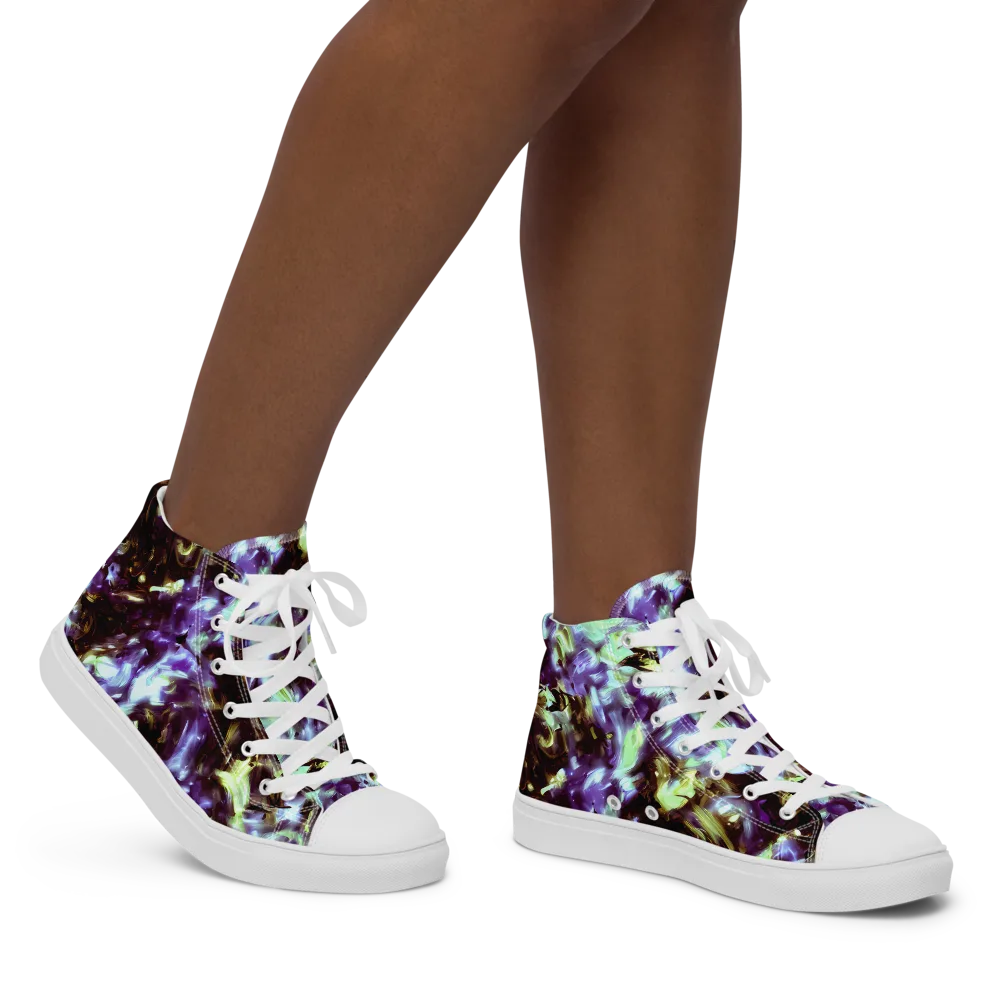 Aurora Molten on Women's High Top Canvas Shoes — Right