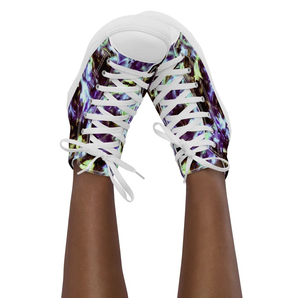 Aurora Molten on Women's High Top Canvas Shoes — Front