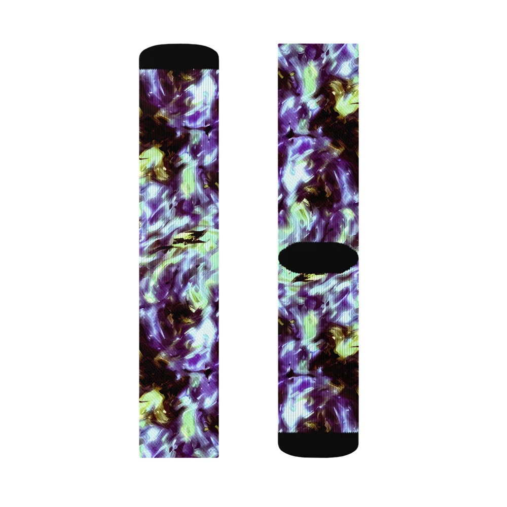 Aurora Molten on Socks — Left Sock