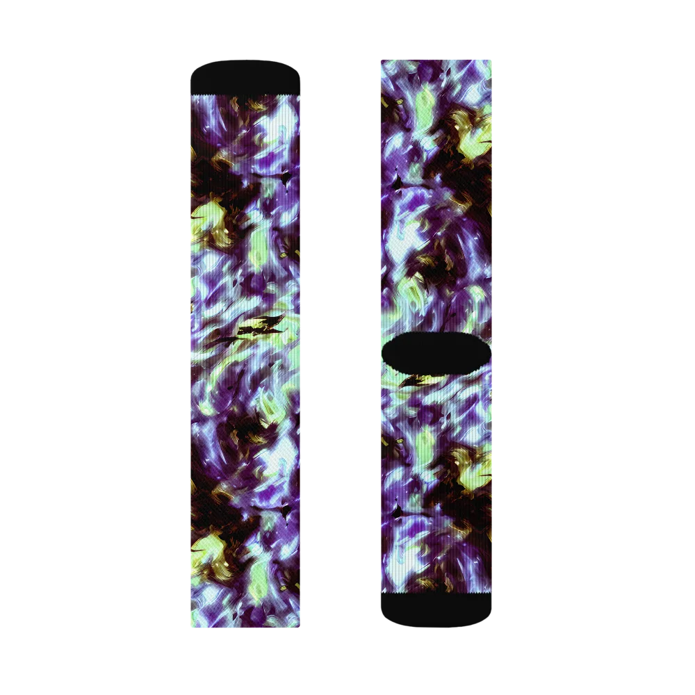 Aurora Molten on Socks — Right Sock