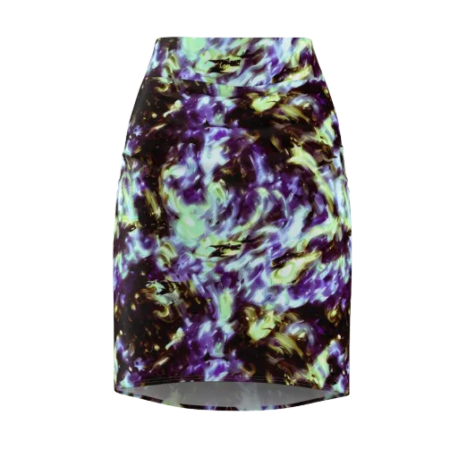 Aurora Molten on a Pencil Skirt
