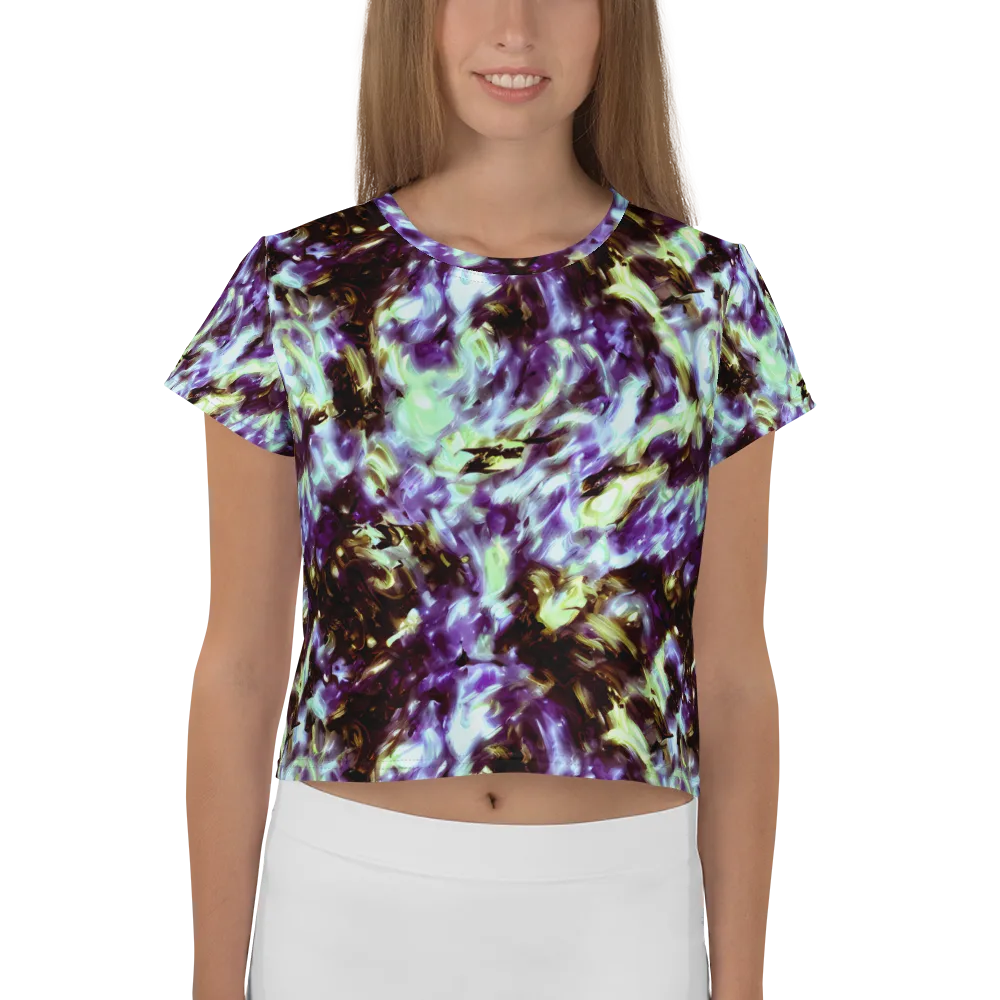 Aurora Molten on Crop Tee — Front
