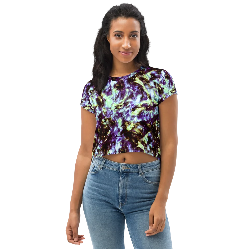 Aurora Molten on Crop Tee — Front