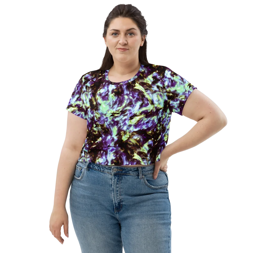 Aurora Molten on Crop Tee — Front