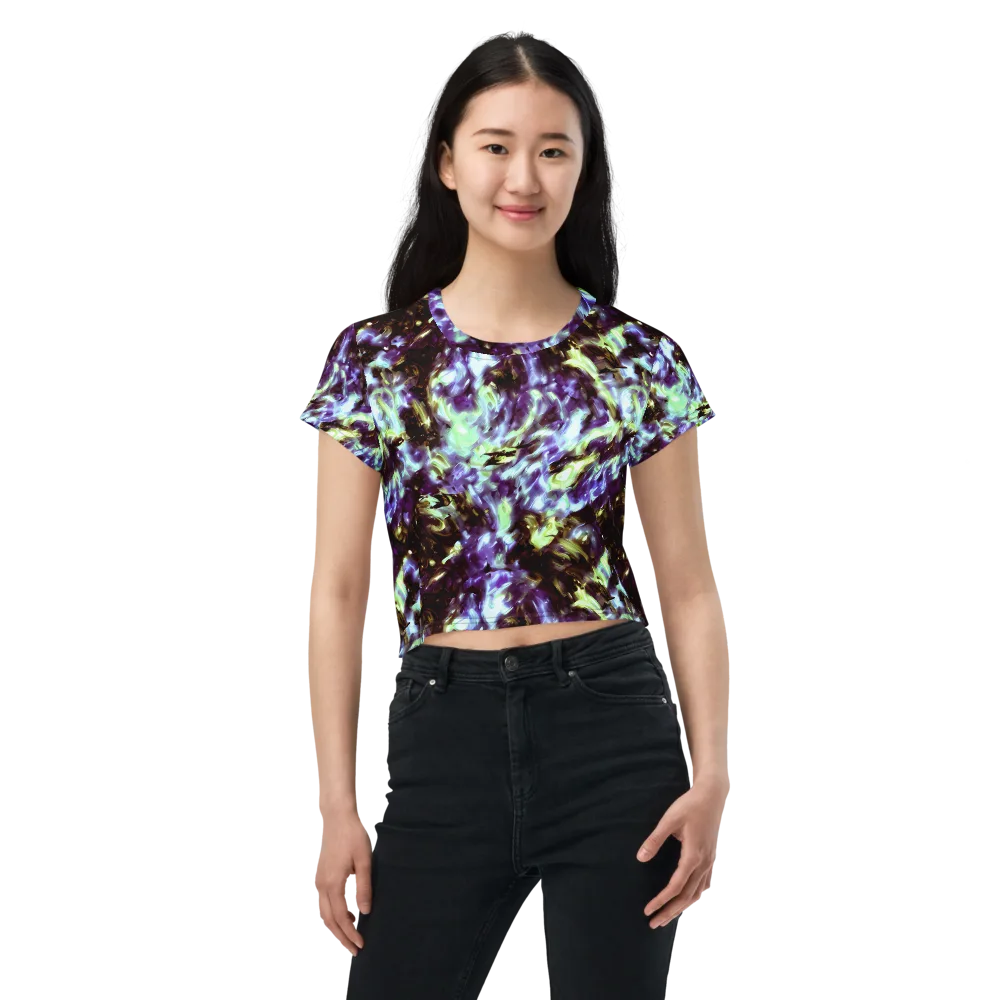 Aurora Molten on Crop Tee — Front