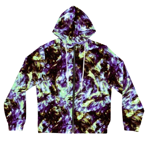 Aurora Molten on a Women's Full-Zip Hoodie