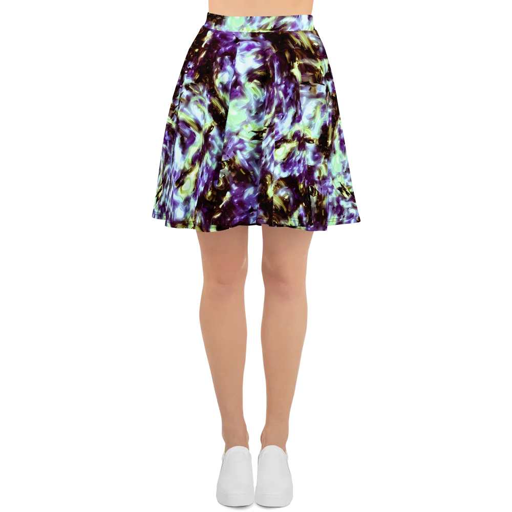 Aurora Molten on Skater Skirt — Front