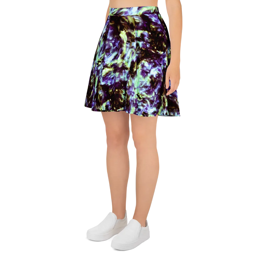Aurora Molten on Skater Skirt — Left