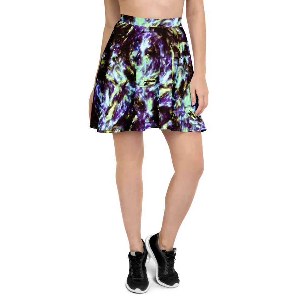 Aurora Molten on Skater Skirt — Front