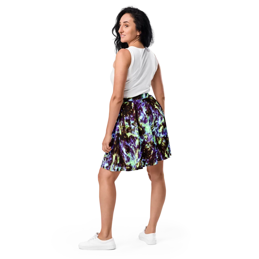 Aurora Molten on Skater Skirt — Back