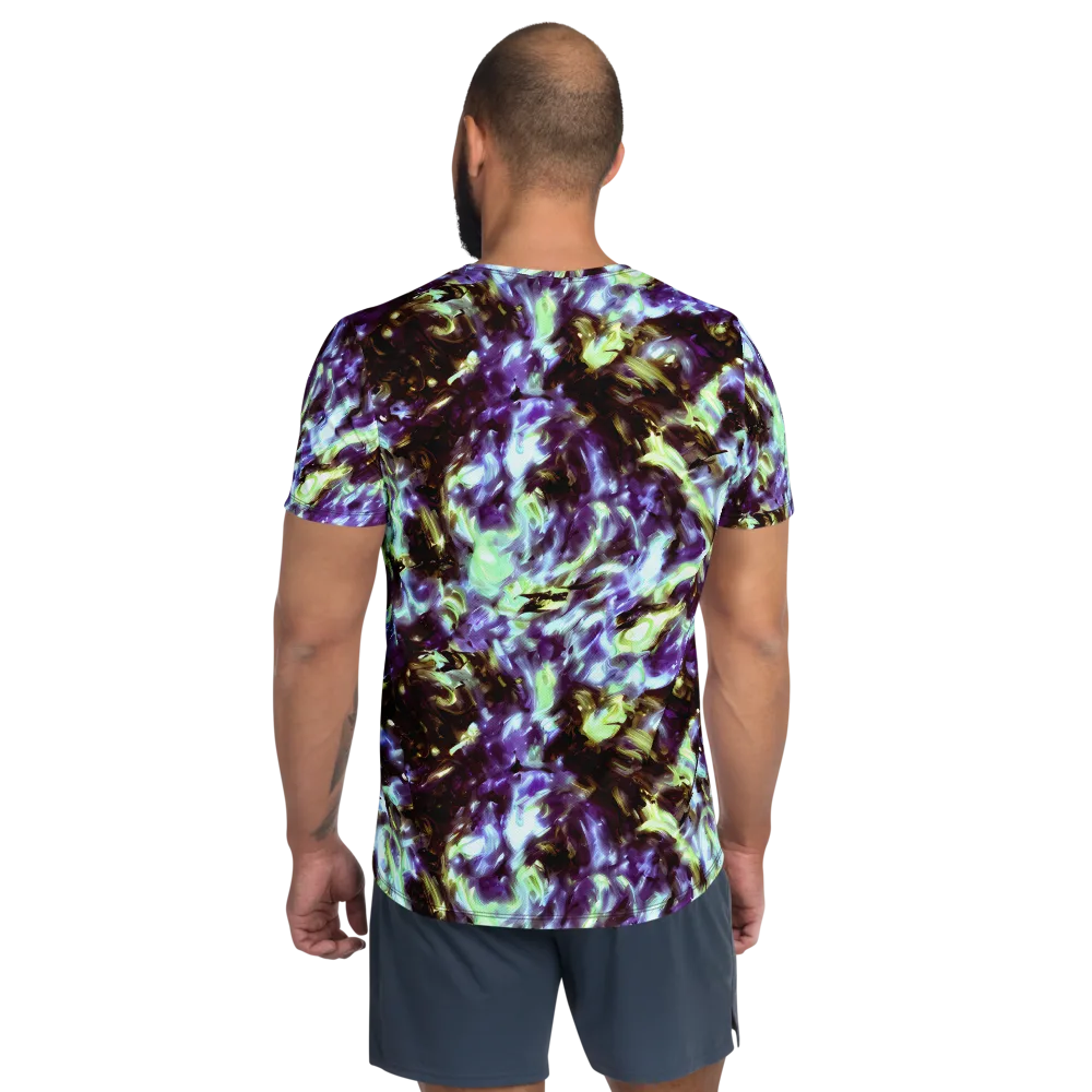 Aurora Molten on Men's Athletic T-Shirt — Back