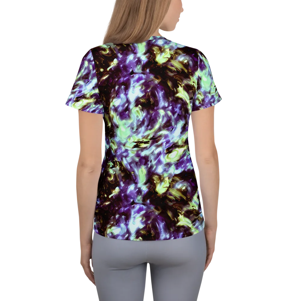 Aurora Molten on Women's Athletic T-Shirt — Back