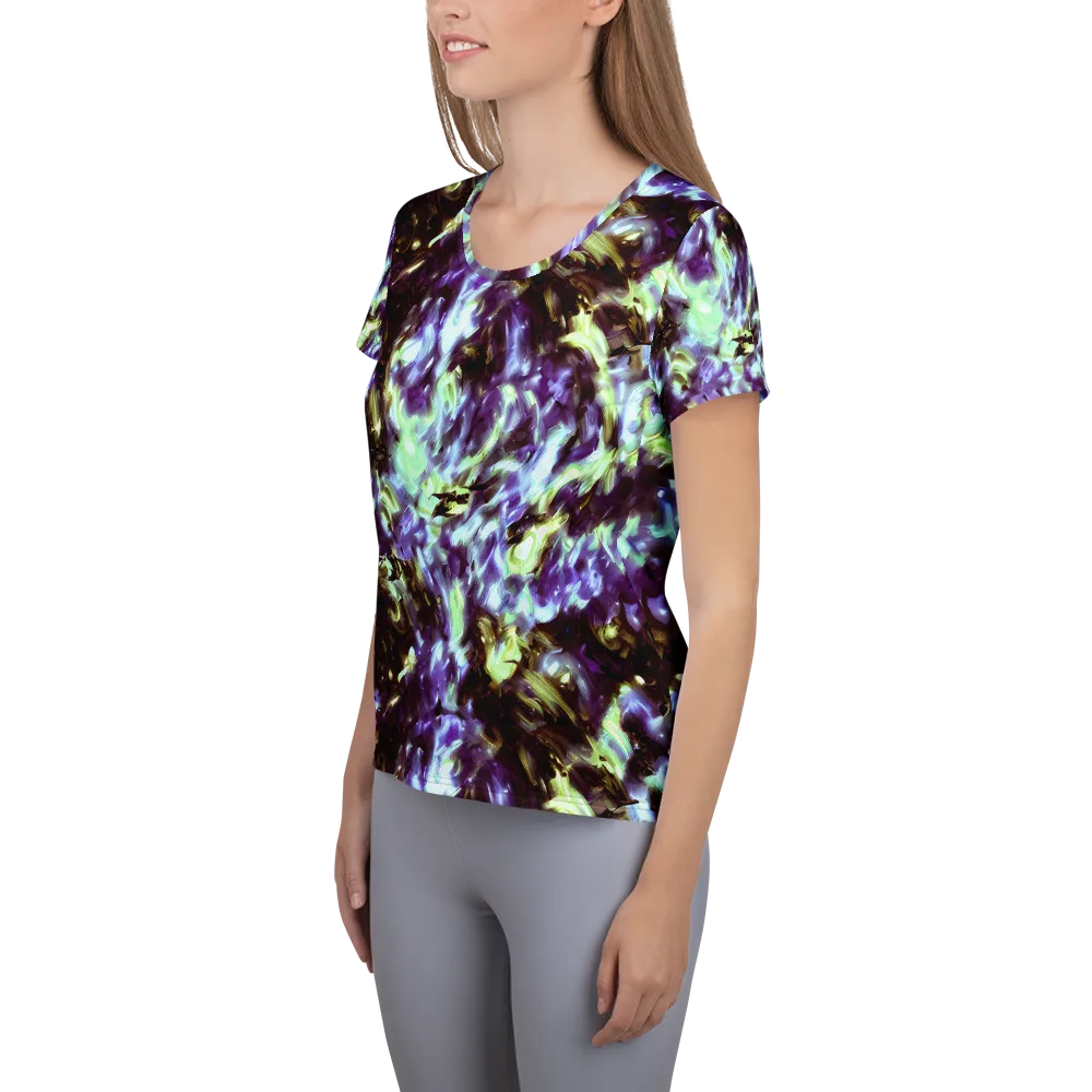 Aurora Molten on Women's Athletic T-Shirt — Left
