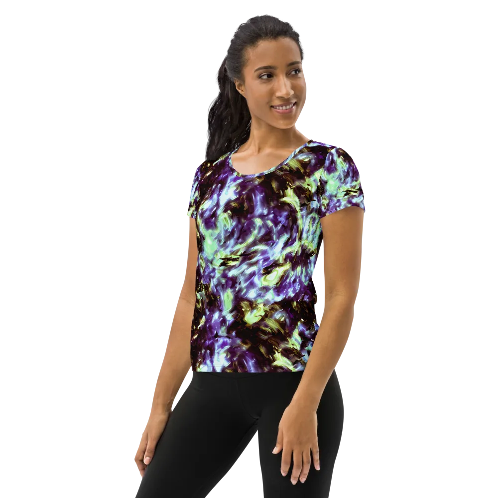 Aurora Molten on Women's Athletic T-Shirt — Left