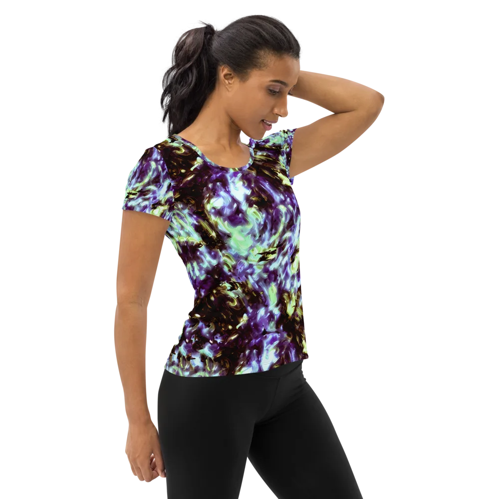 Aurora Molten on Women's Athletic T-Shirt — Right