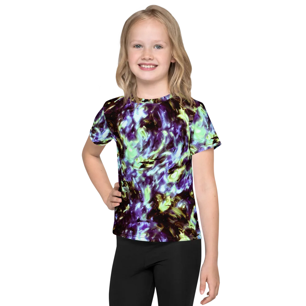 Aurora Molten on Kids Crew Neck T-Shirt — Front
