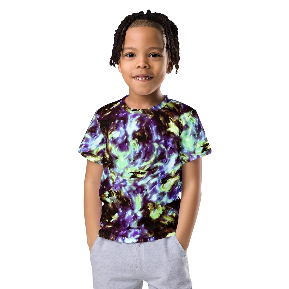 Aurora Molten on Kids Crew Neck T-Shirt — Front