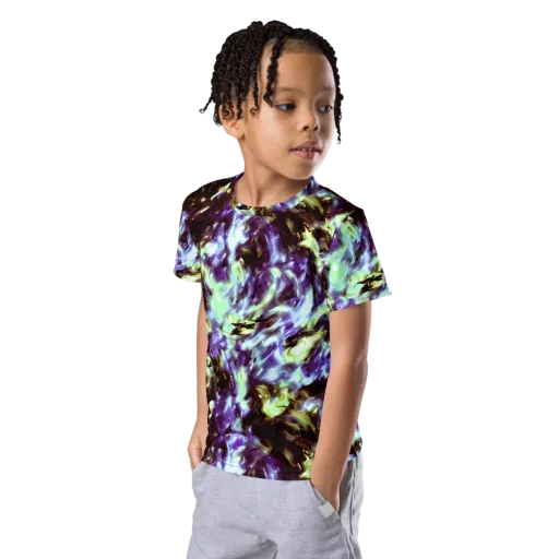 Aurora Molten on a Kids Crew Neck T-Shirt