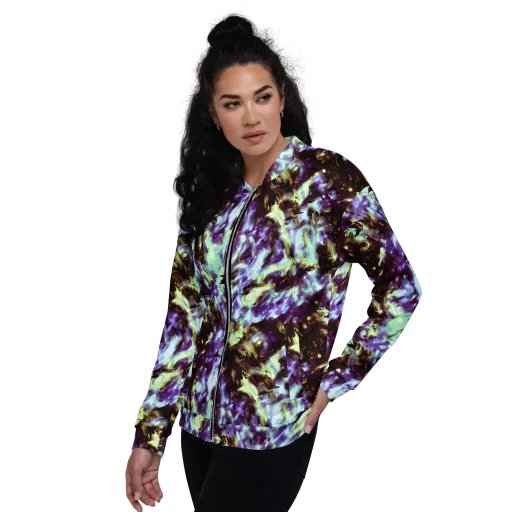 Aurora Molten on a Bomber Jacket