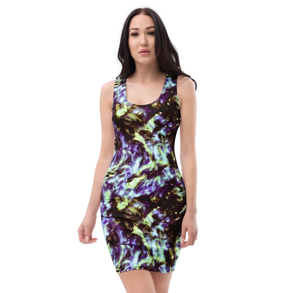 Aurora Molten on Bodycon Dress — Front
