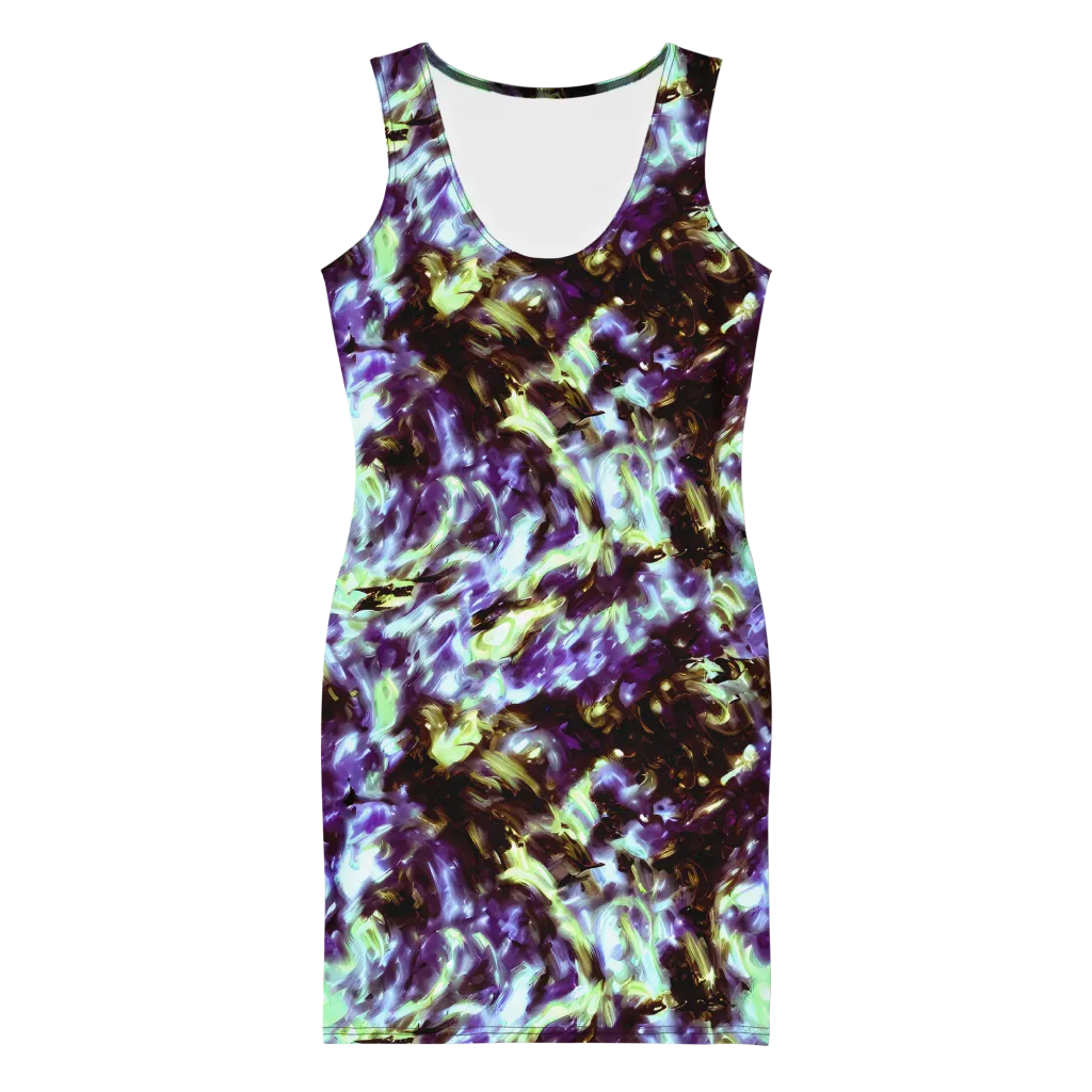 Aurora Molten on Bodycon Dress — Front