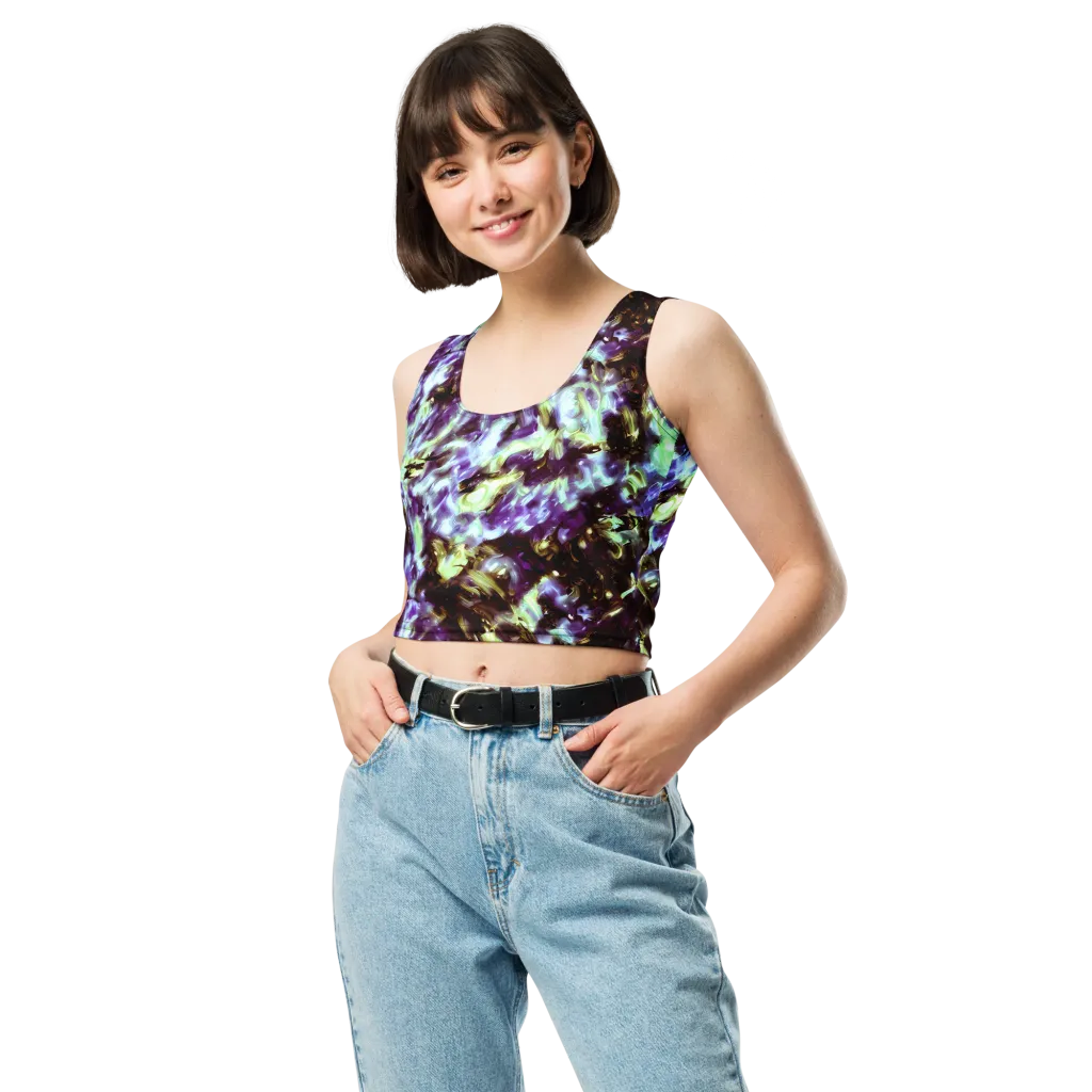 Aurora Molten on Crop Top — Front
