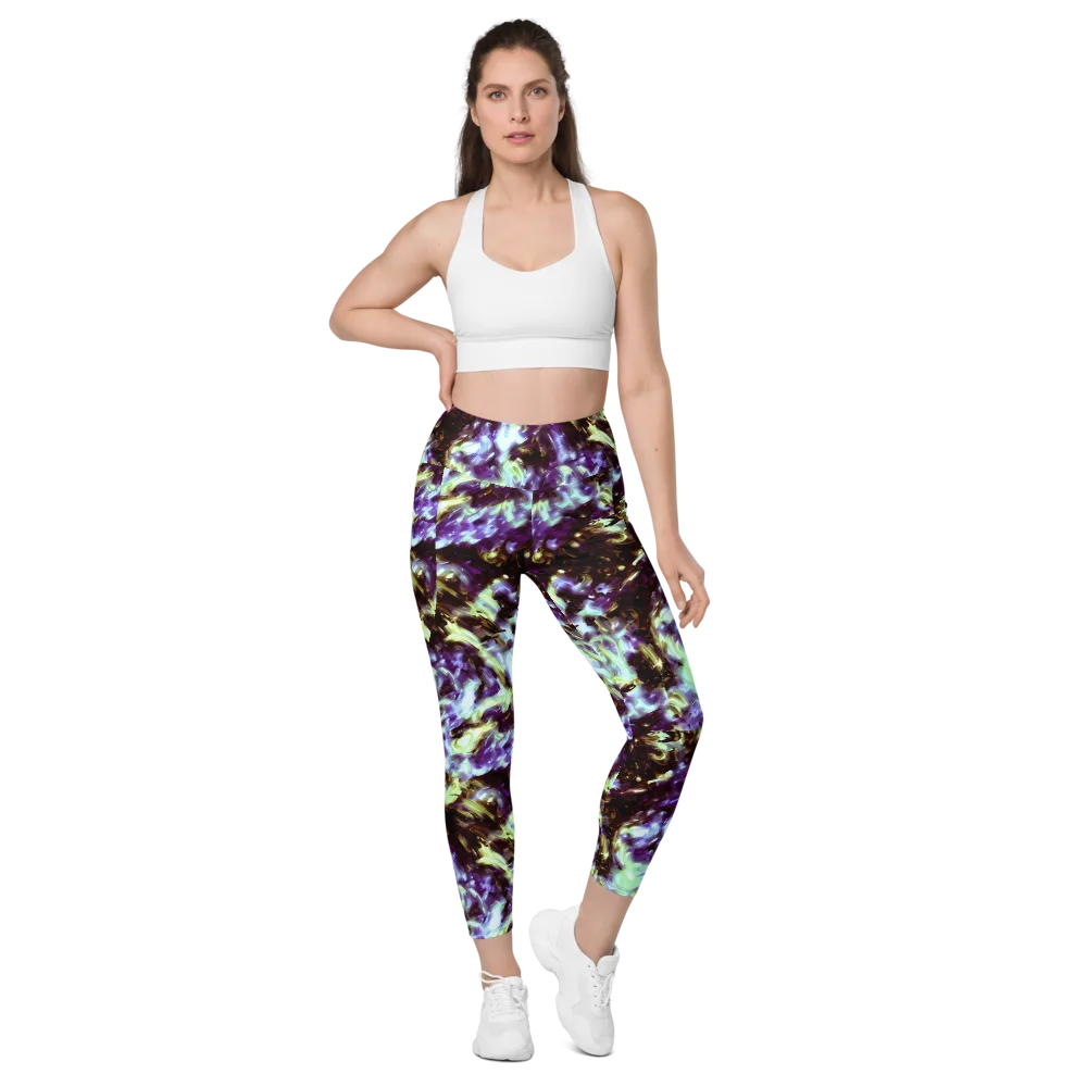Aurora Molten on Leggings with Pockets — Front