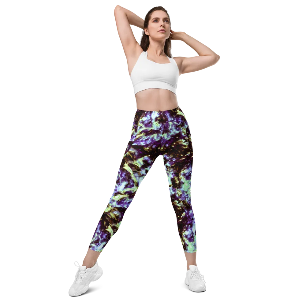 Aurora Molten on Leggings with Pockets — Front