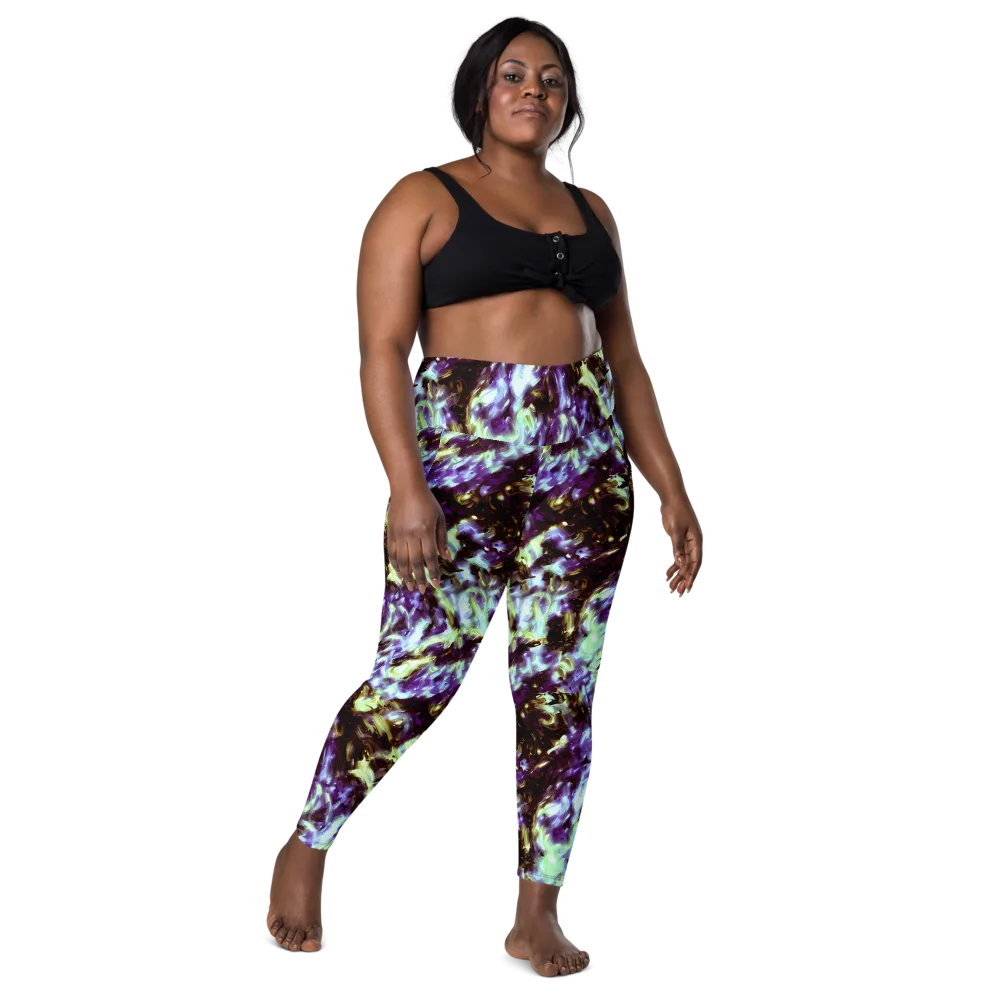 Aurora Molten on Leggings with Pockets — Front