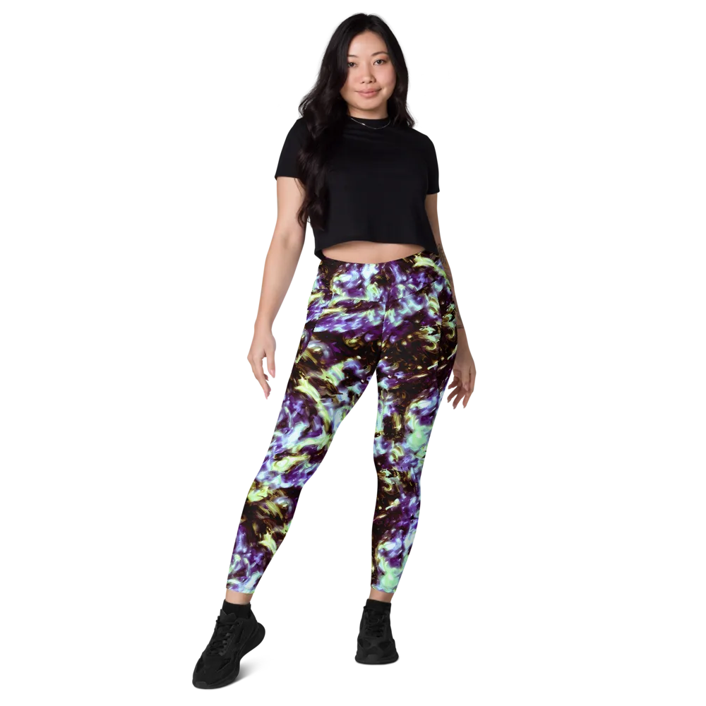 Aurora Molten on Leggings with Pockets — Front