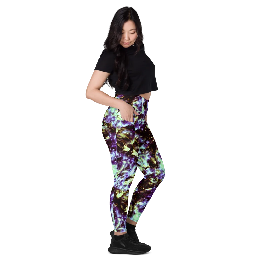 Aurora Molten on Leggings with Pockets — Right