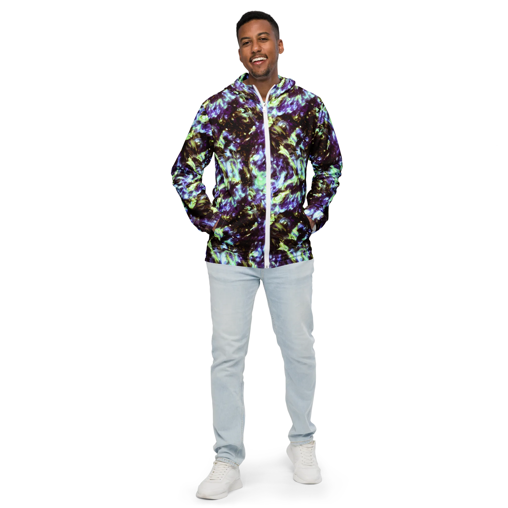 Aurora Molten on Men's Windbreaker — Front