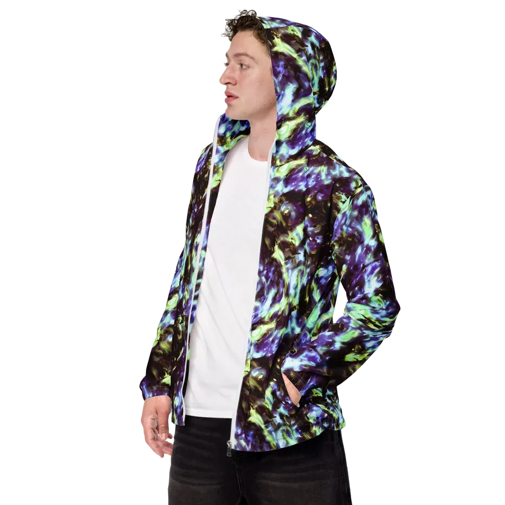 Aurora Molten on Men's Windbreaker — Left Front
