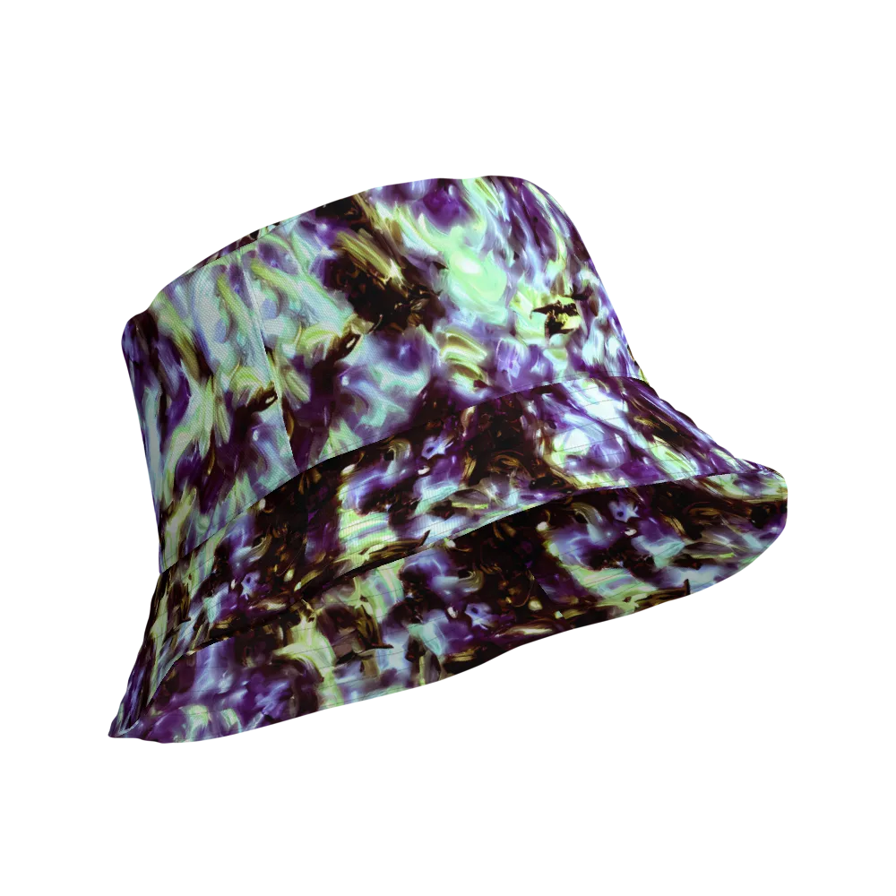 Aurora Molten on Reversible Bucket Hat — Product details Outside