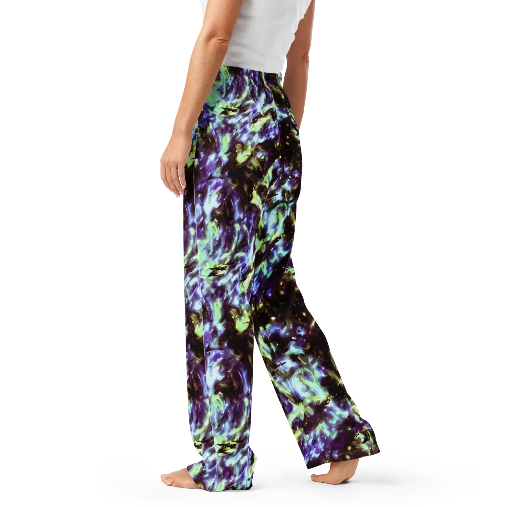 Aurora Molten on Women's Pajama Pants — Left