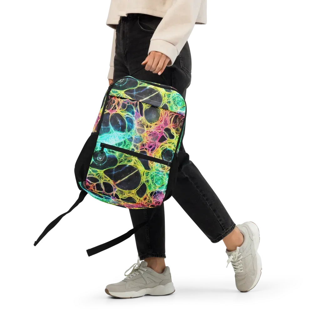 Neon Celestial Web on Utility Backpack — Front