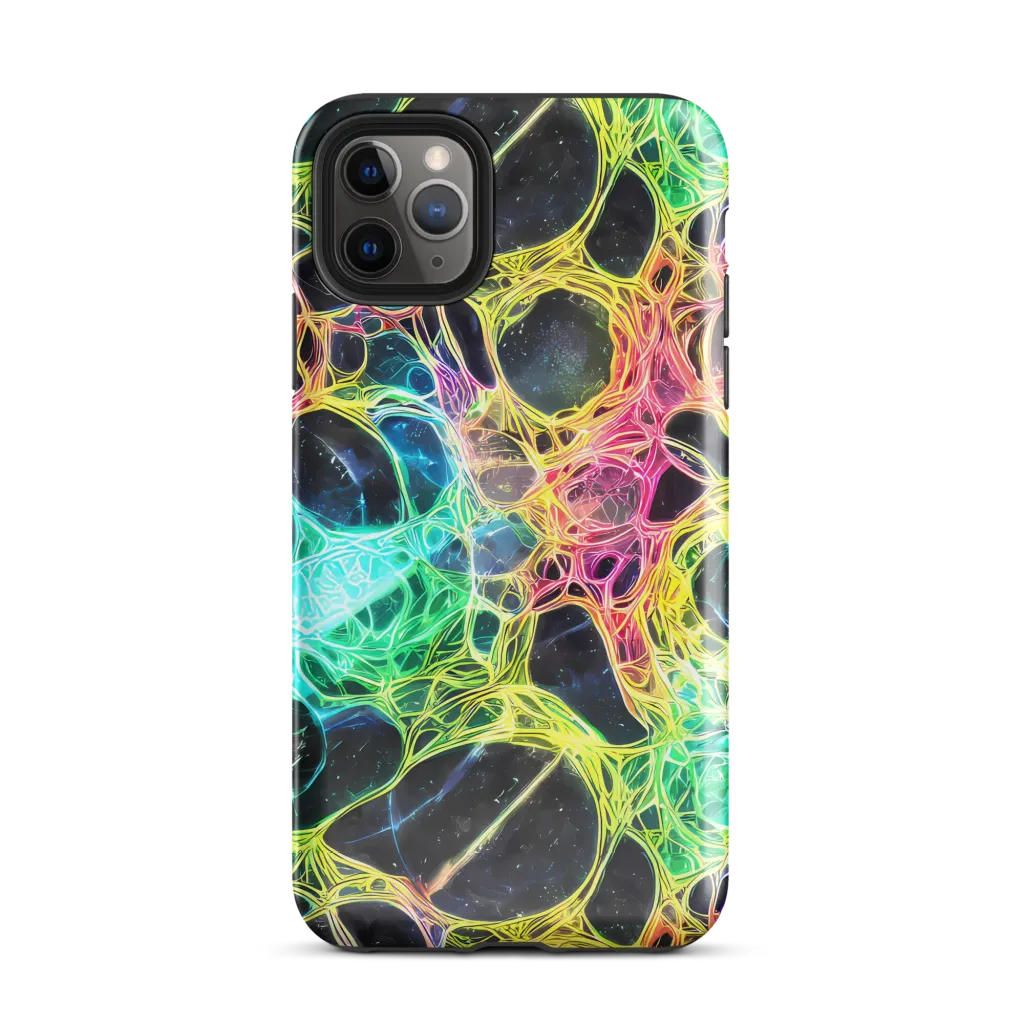 Neon Celestial Web on Tough Case for iPhone® — Front