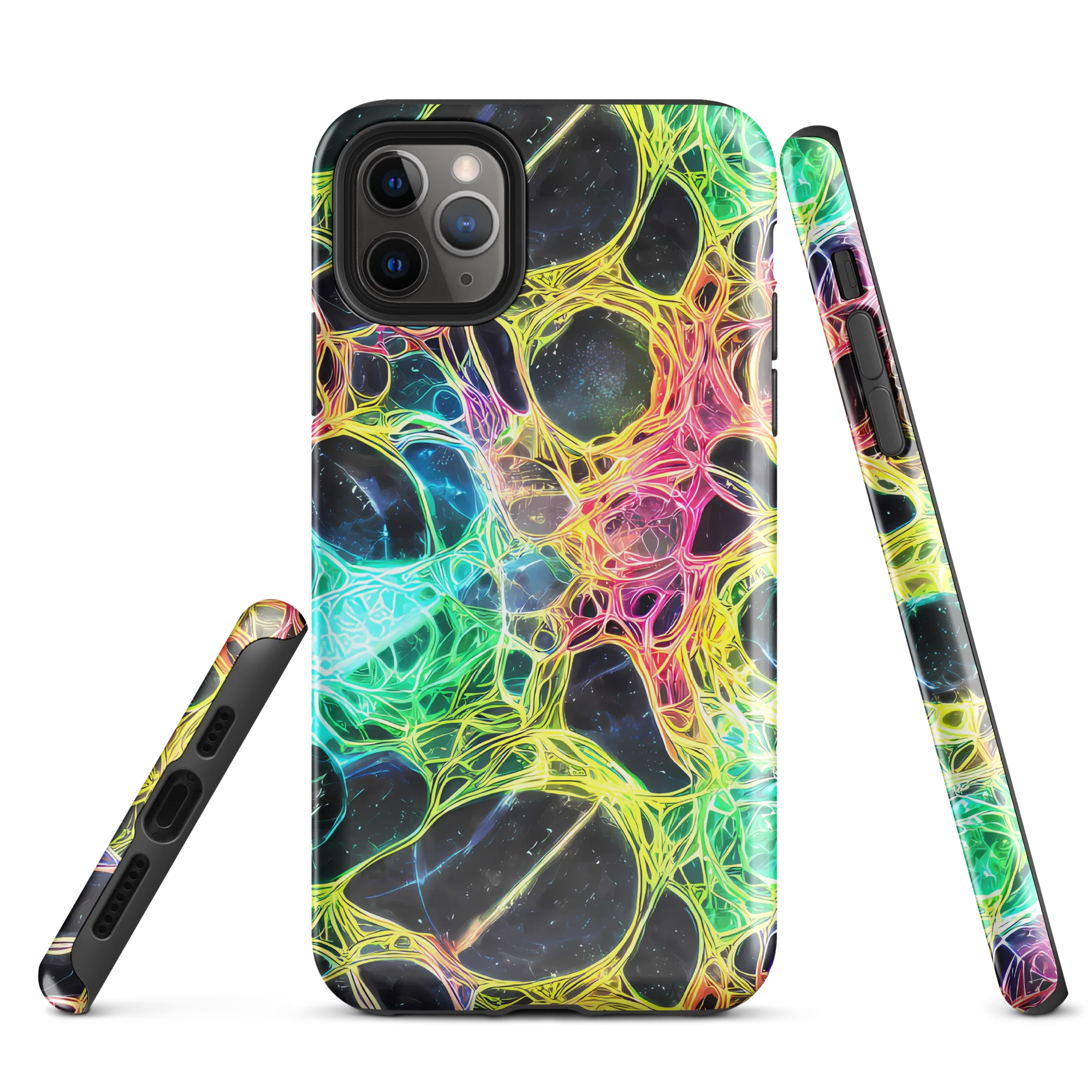 Neon Celestial Web on Tough Case for iPhone® — Front