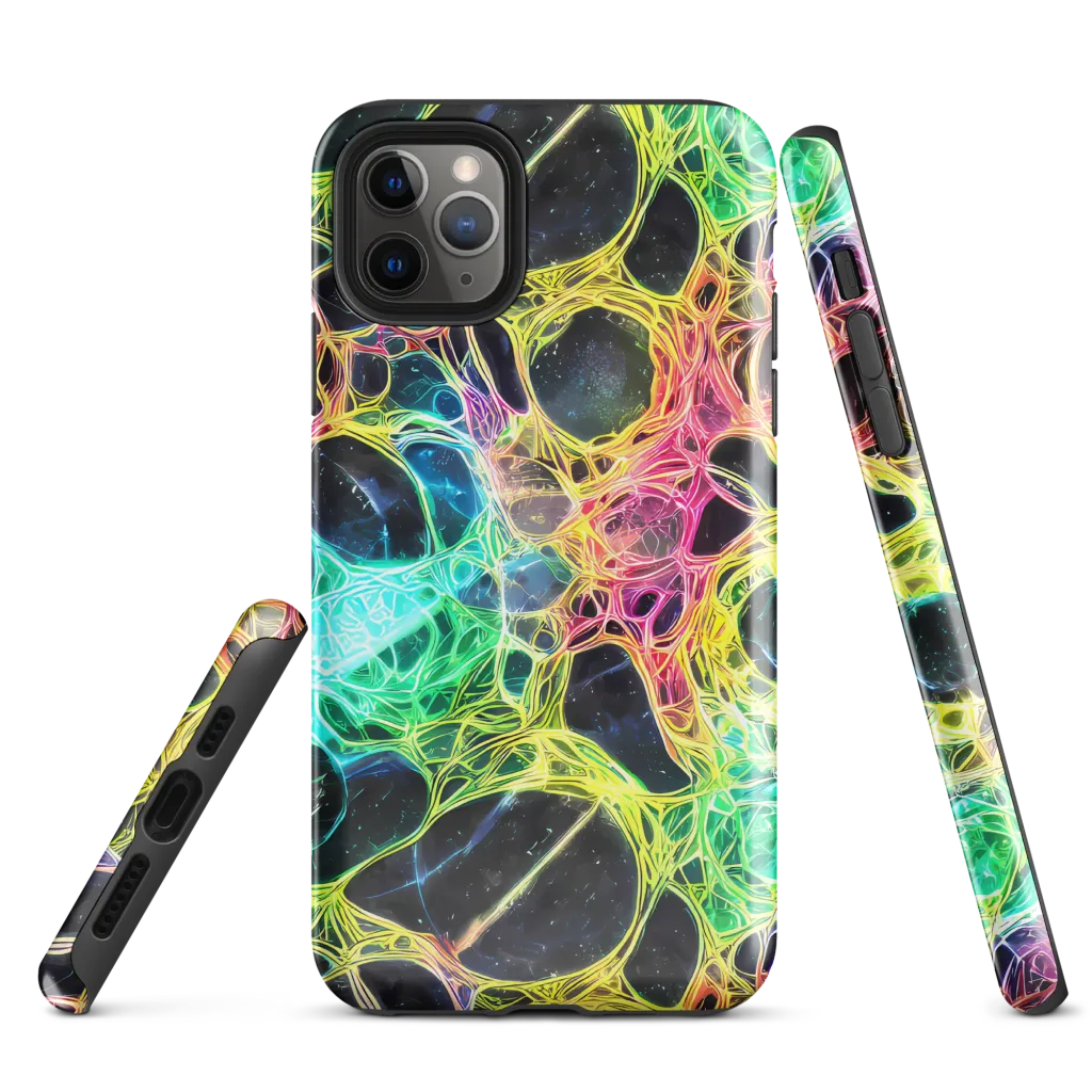 Neon Celestial Web on Tough Case for iPhone® — Front