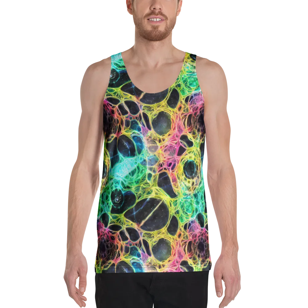 Neon Celestial Web on Men's Tank Top — Front