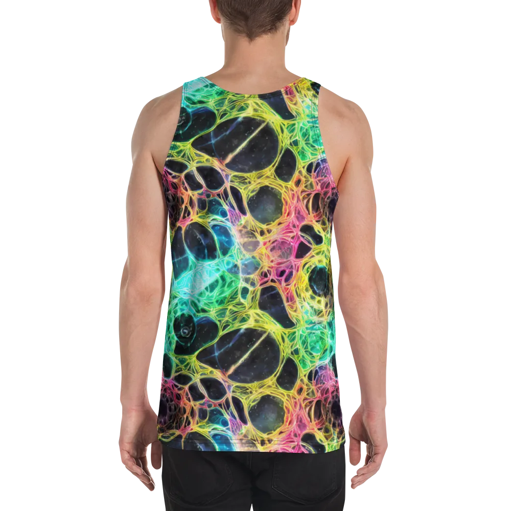 Neon Celestial Web on Men's Tank Top — Back