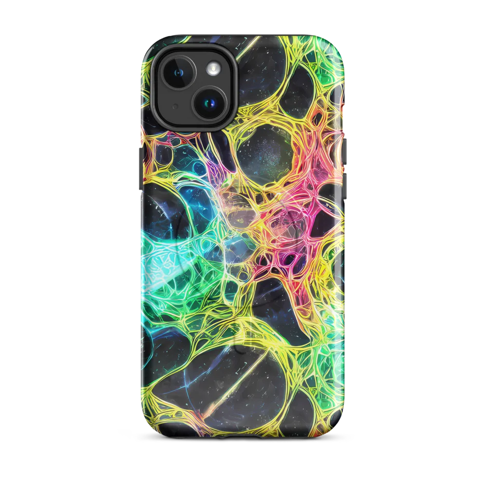 Neon Celestial Web on MagSafe Tough Case for iPhone® — Front