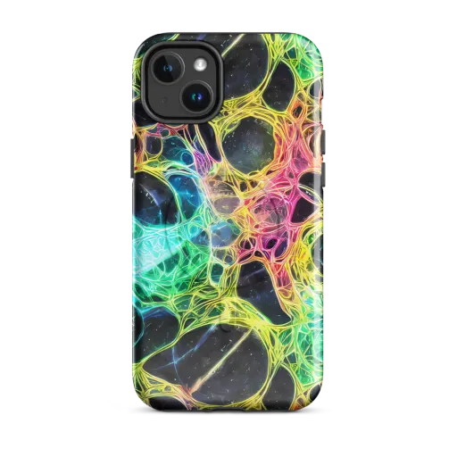 Neon Celestial Web on a MagSafe Tough Case for iPhone®