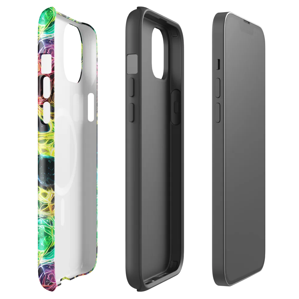 Neon Celestial Web on MagSafe Tough Case for iPhone® — Front