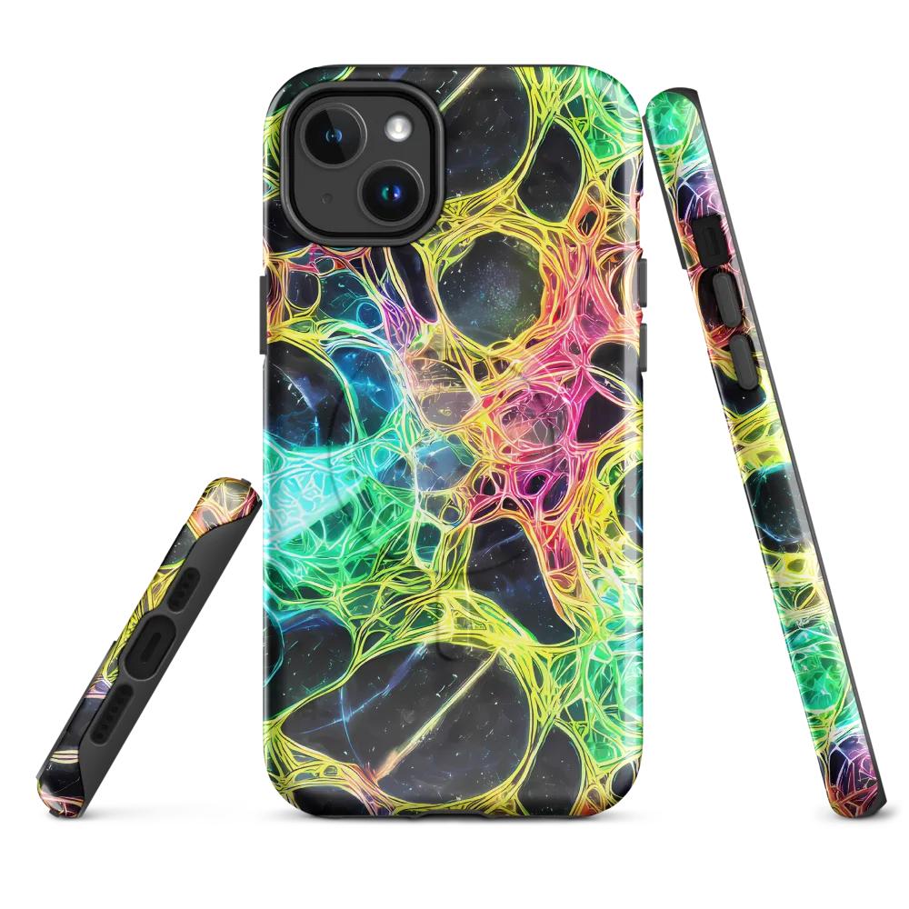 Neon Celestial Web on MagSafe Tough Case for iPhone® — Front