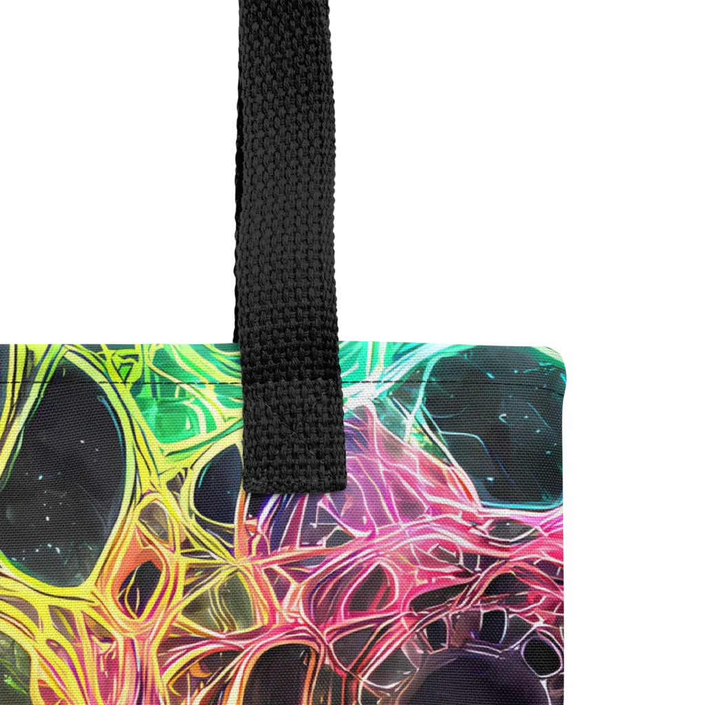 Neon Celestial Web on Tote Bag — Product details