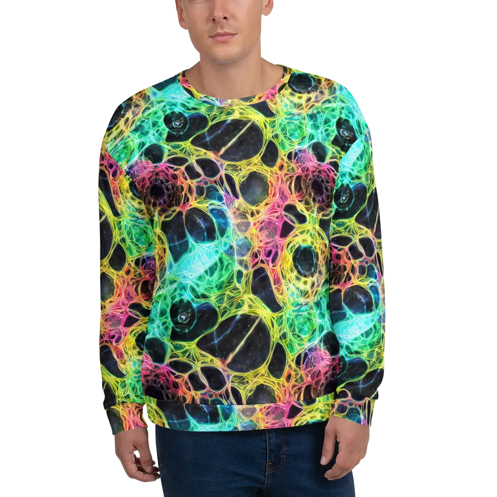 Neon Celestial Web on Sweatshirt — Front