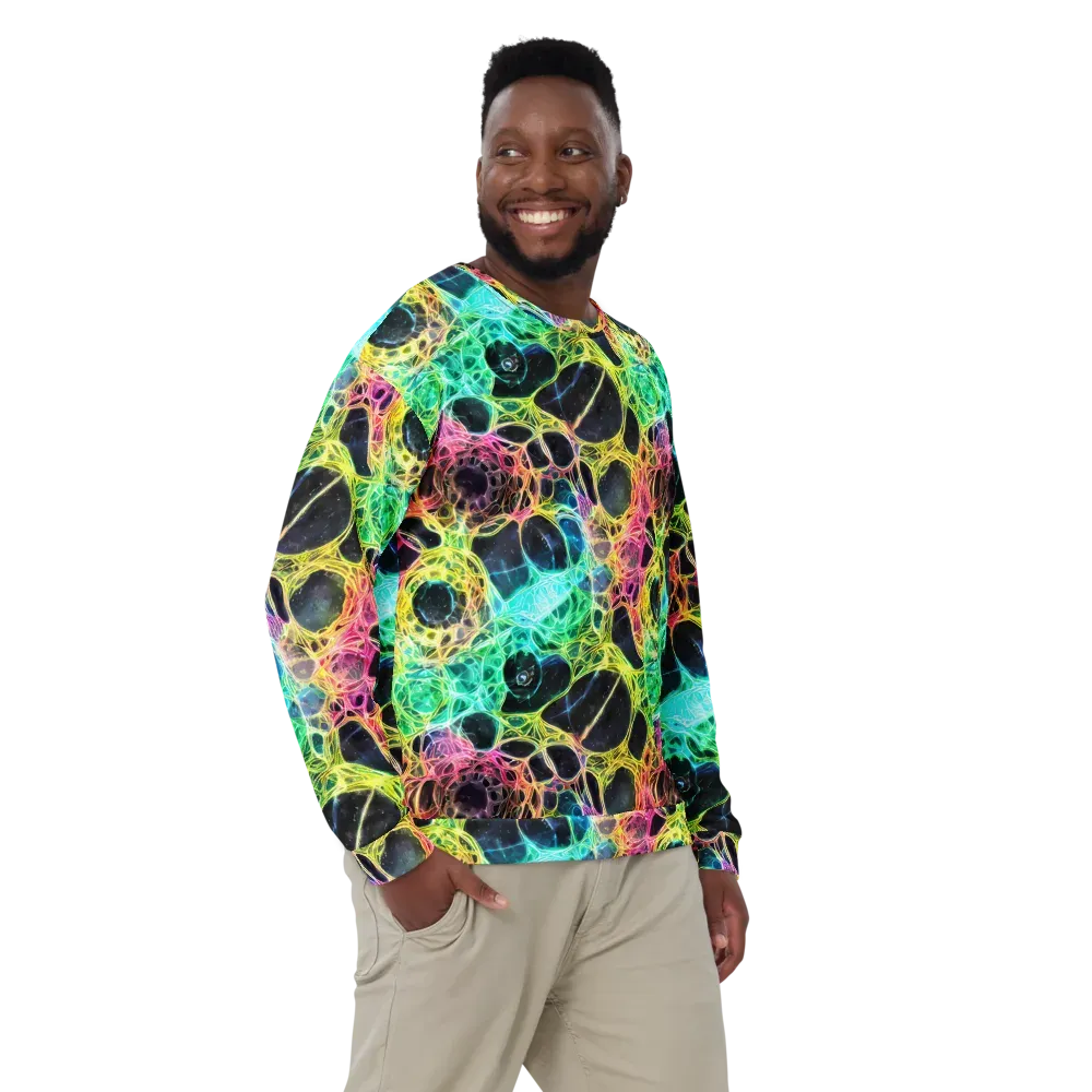 Neon Celestial Web on Sweatshirt — Front
